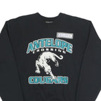HANES Mens Black Antelope Crossing Cougars Crew Neck S Cotton Sweatshirt