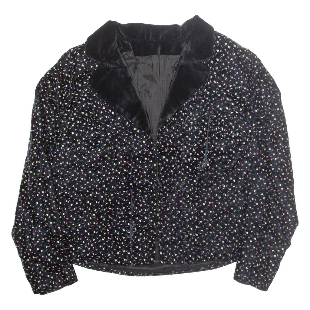 Womens Blazer Jacket Black Floral M