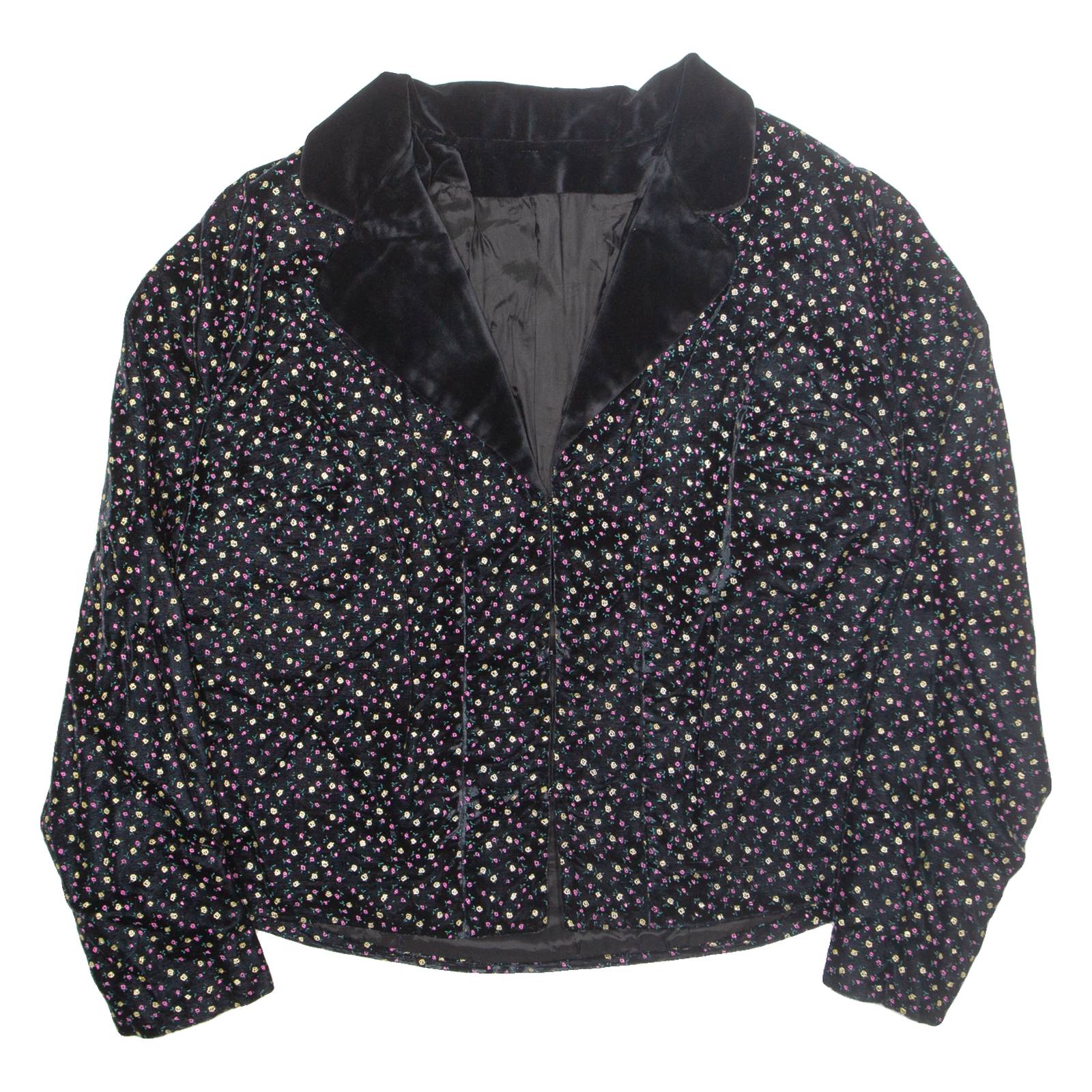 Womens Blazer Jacket Black Floral M