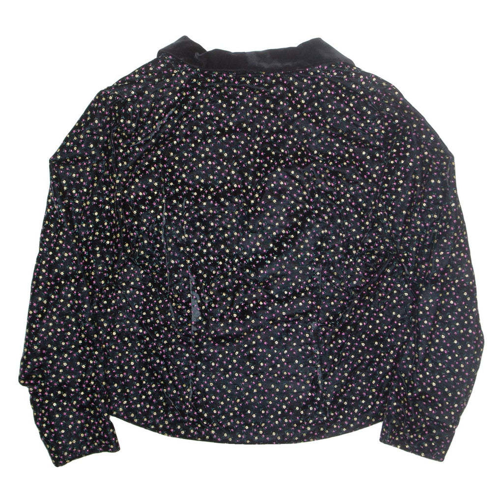 Womens Blazer Jacket Black Floral M