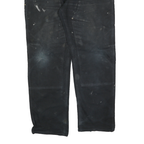 CARHARTT Mens Cotton Blend Black Regular Fit Straight Leg Trousers W40 L34