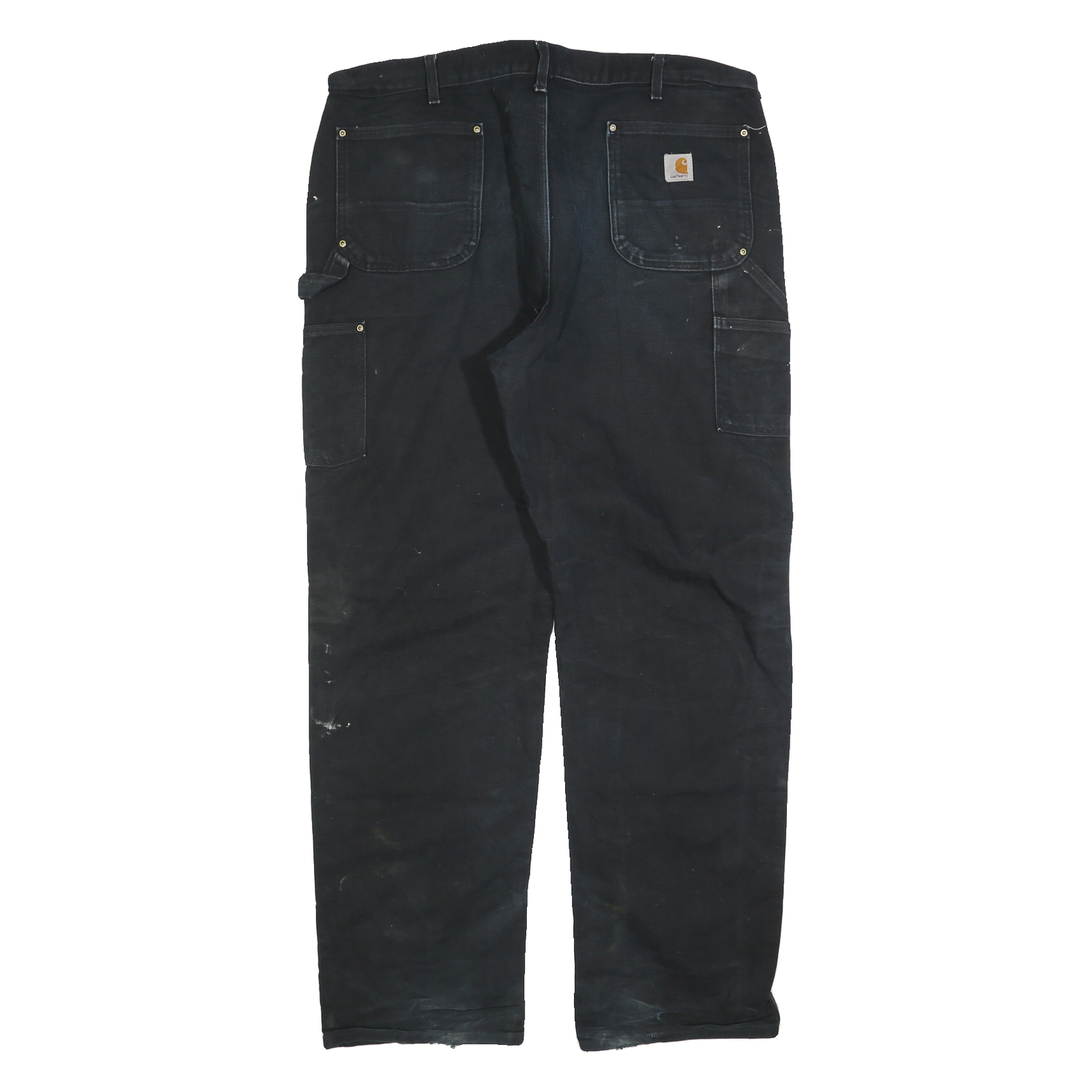 CARHARTT Mens Cotton Blend Black Regular Fit Straight Leg Trousers W40 L34