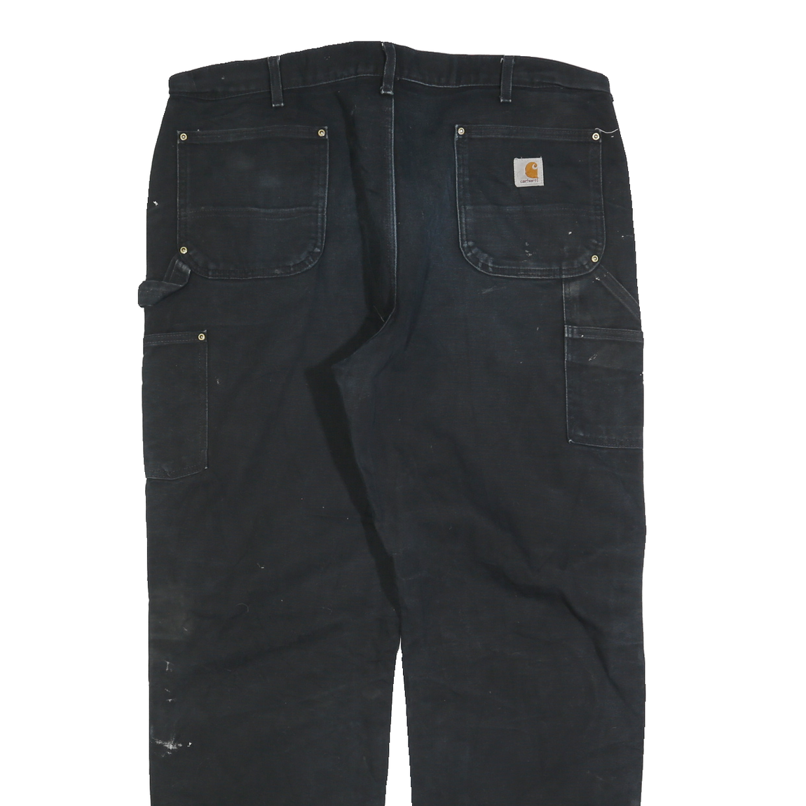 CARHARTT Mens Cotton Blend Black Regular Fit Straight Leg Trousers W40 L34