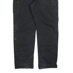 CARHARTT Mens Cotton Blend Black Regular Fit Straight Leg Trousers W40 L34