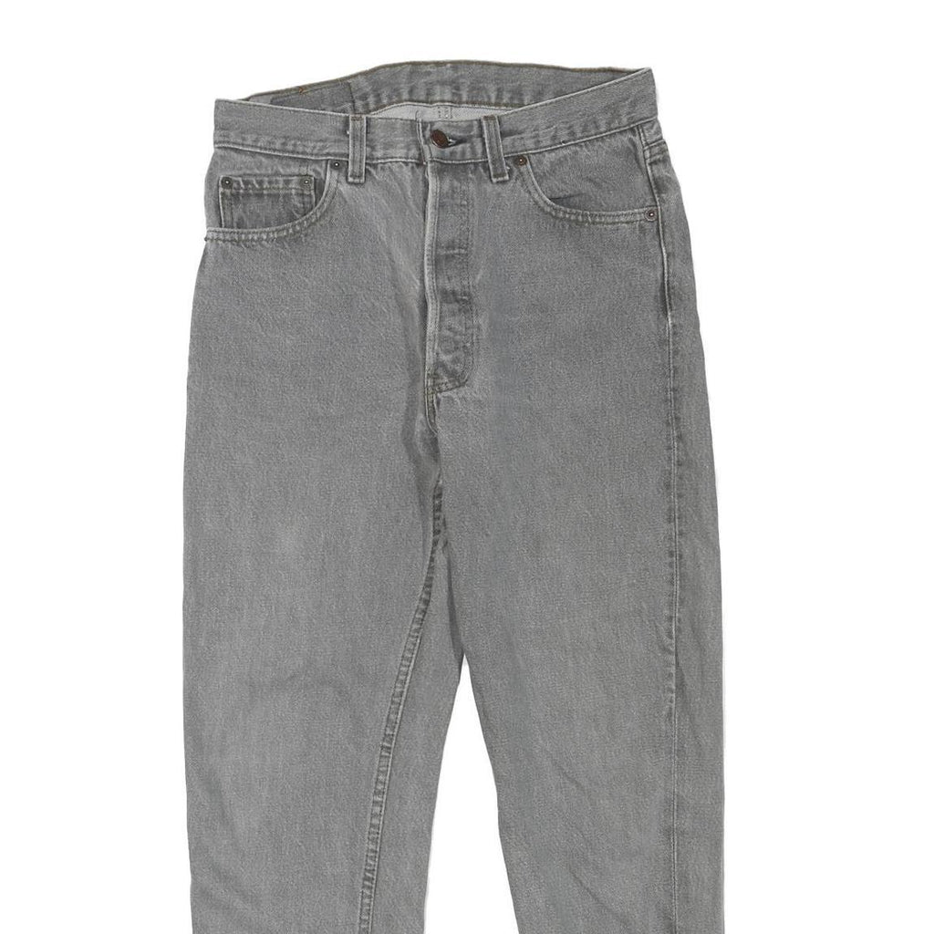 LEVI'S Womens Regular Fit Grey Denim Jeans Button Closure W28 L26 Casual
