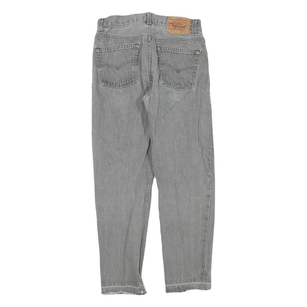 LEVI'S Womens Regular Fit Grey Denim Jeans Button Closure W28 L26 Casual