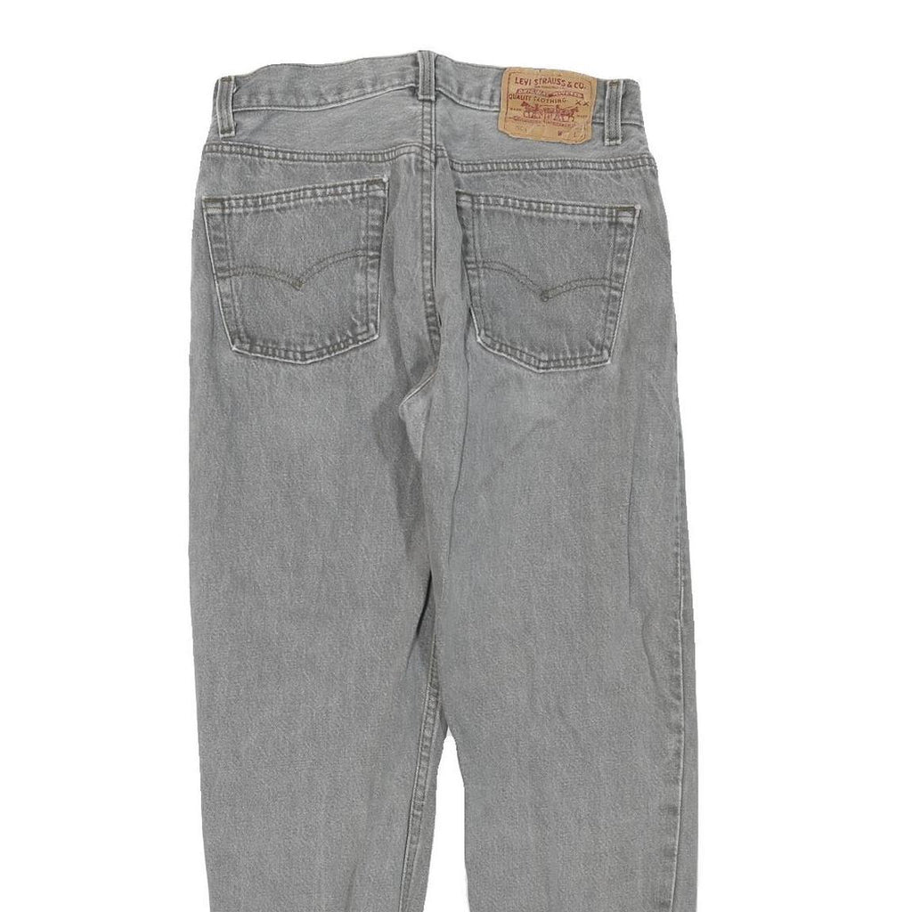 LEVI'S Womens Regular Fit Grey Denim Jeans Button Closure W28 L26 Casual