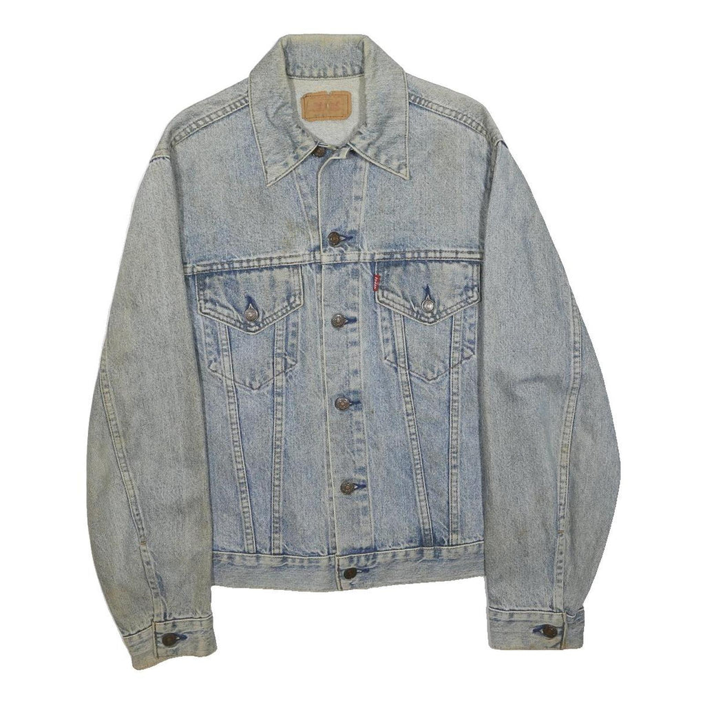 LEVI'S Womens Blue Denim Button Jacket M Classic Western Style Casual Cotton