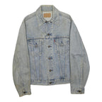 LEVI'S Womens Blue Denim Button Jacket M Classic Western Style Casual Cotton
