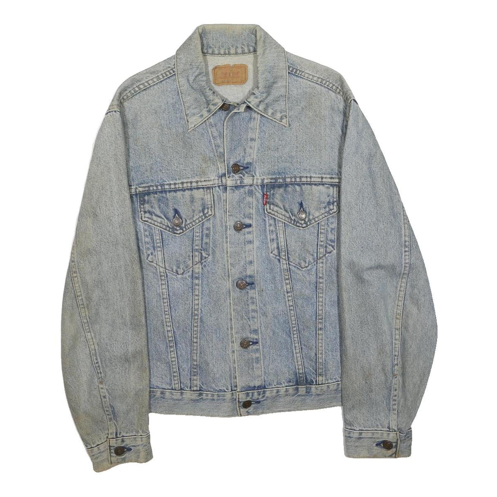 LEVI'S Womens Blue Denim Button Jacket M Classic Western Style Casual Cotton