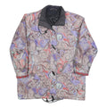 Womens Multi Colour Quilted Jacket L Polyester Zip Plain Printed Artistic