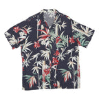 KENNINGTON Mens Navy Blue & Red Hawaiian Shirt M Summer Holiday Style