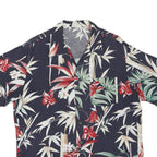 KENNINGTON Mens Navy Blue & Red Hawaiian Shirt M Summer Holiday Style