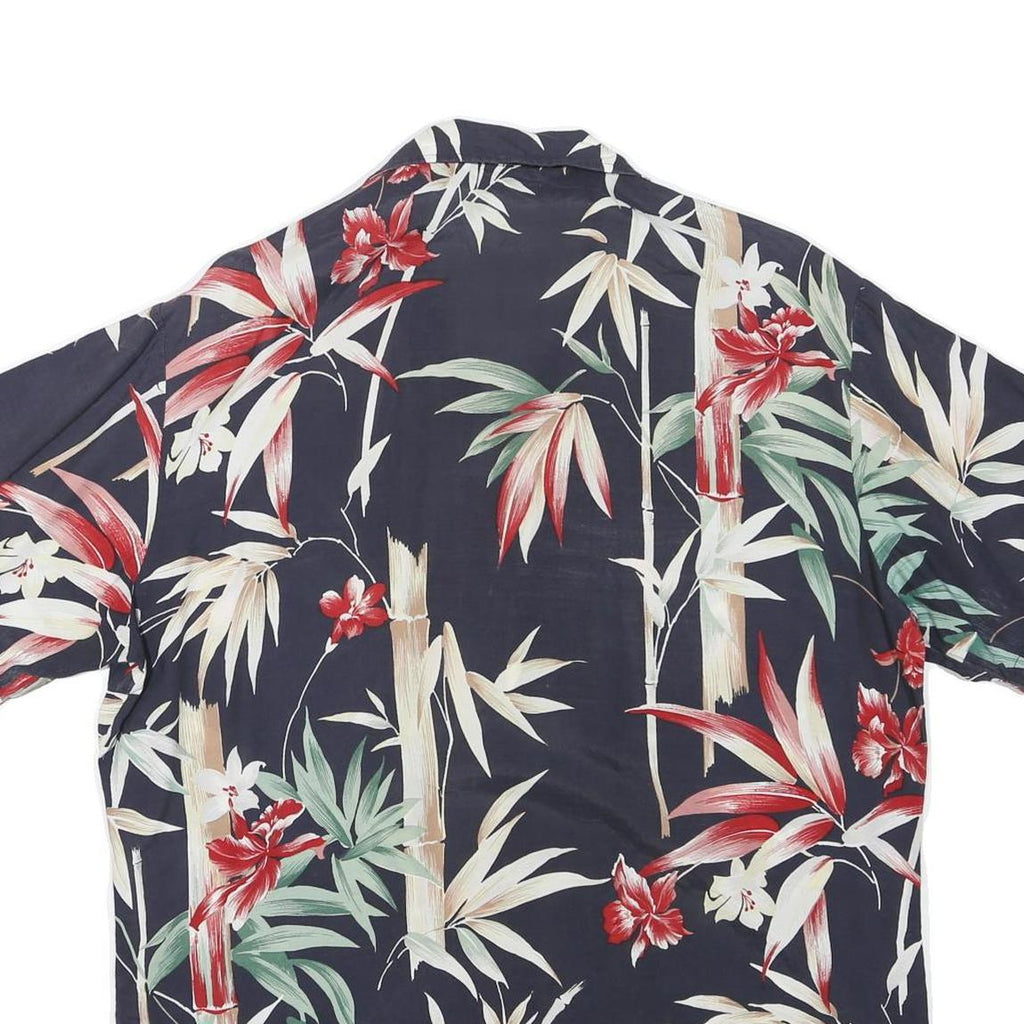 KENNINGTON Mens Navy Blue & Red Hawaiian Shirt M Summer Holiday Style