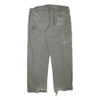 DICKIES Mens Regular Grey Cotton Blend Jeans W42 L32 Workwear Durable Zip