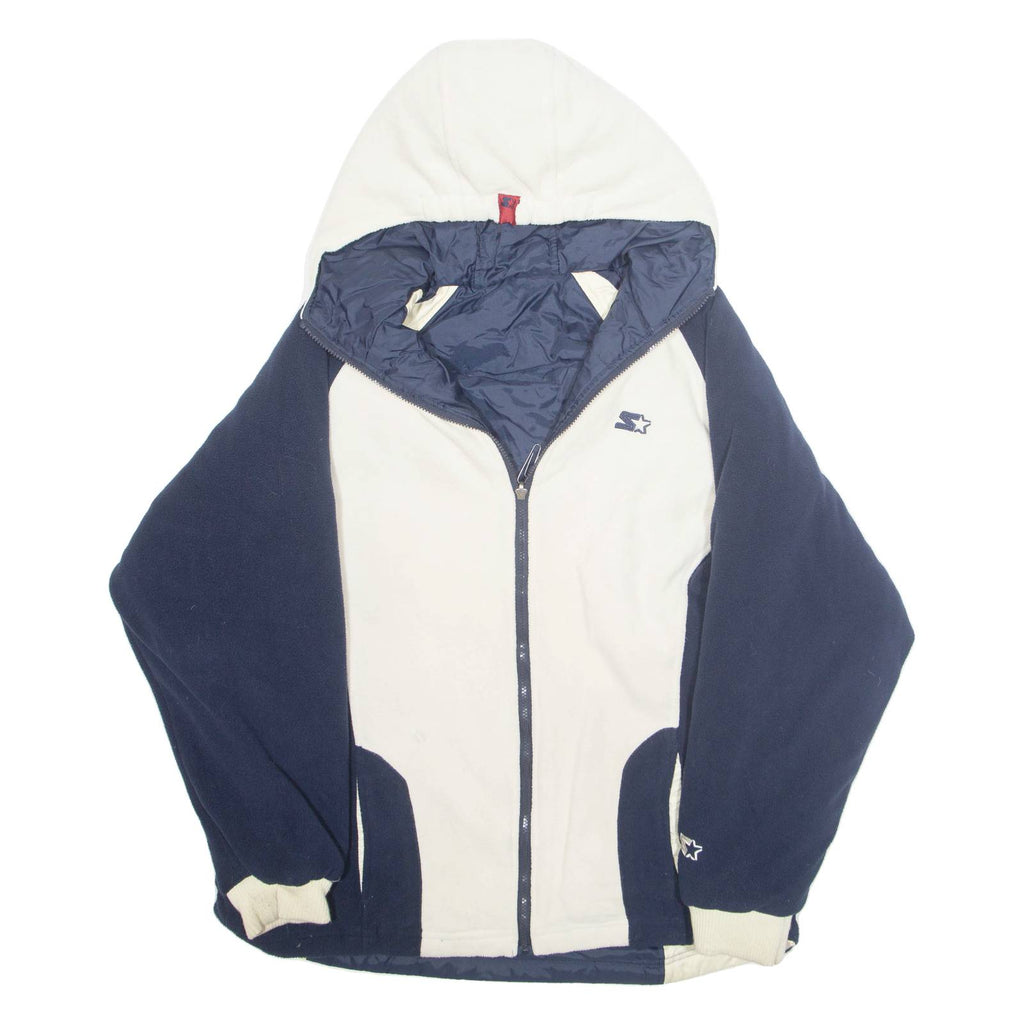STARTER Mens Jacket Blue Hooded XL