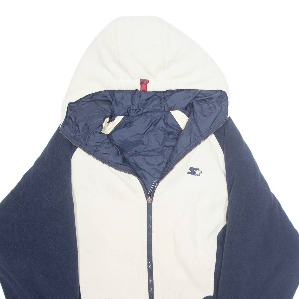 STARTER Mens Jacket Blue Hooded XL