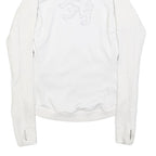 NIKE Womens White Jacket XS Polyester Blend Plain Zip Performance Activewear