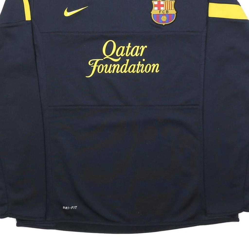 NIKE Mens Blue & Yellow Football Sweatshirt Crew Neck XL Qatar Foundation