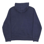 POLO RALPH LAUREN Mens Navy Blue Hoodie L Cotton Blend Full Zip Pocket Casual