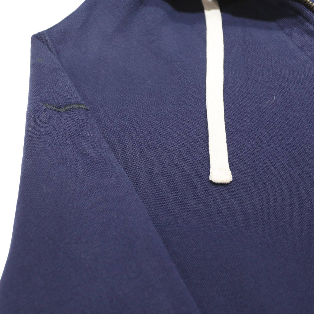 POLO RALPH LAUREN Mens Navy Blue Hoodie L Cotton Blend Full Zip Pocket Casual
