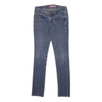 LEVI'S 518 Womens Slim Blue Denim Medium Cotton Blend W26 L30 Skinny Jeans