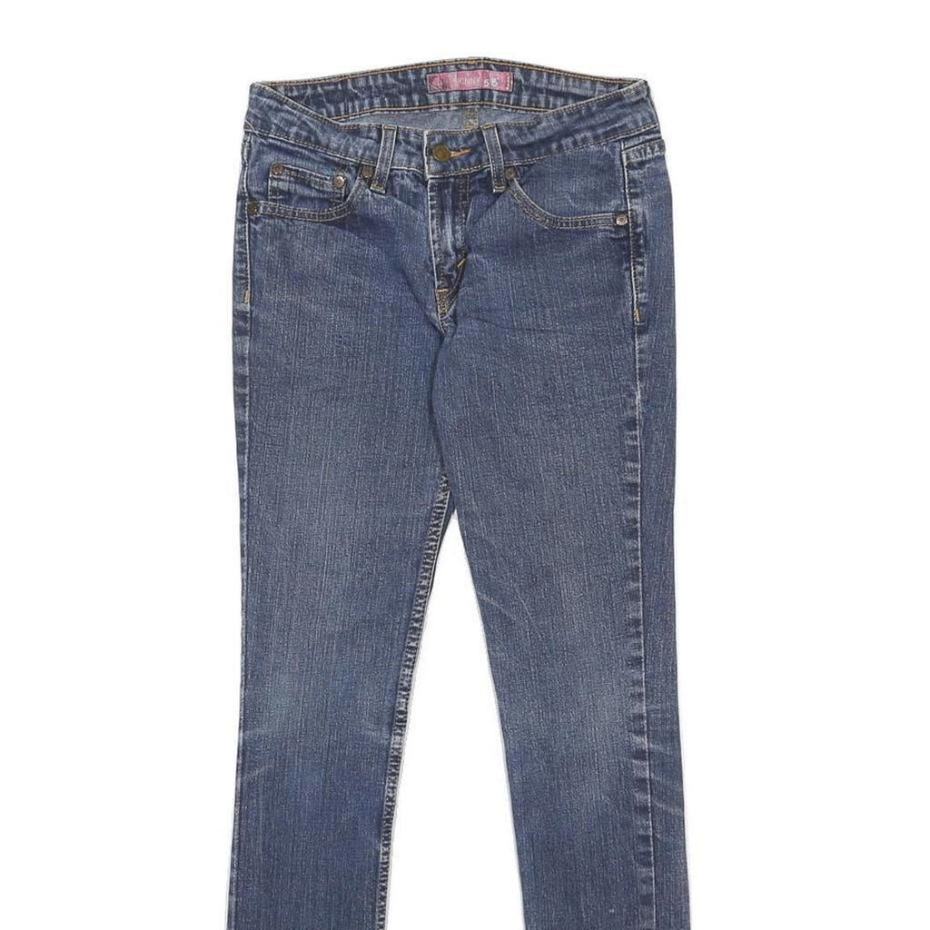 LEVI'S 518 Womens Slim Blue Denim Medium Cotton Blend W26 L30 Skinny Jeans
