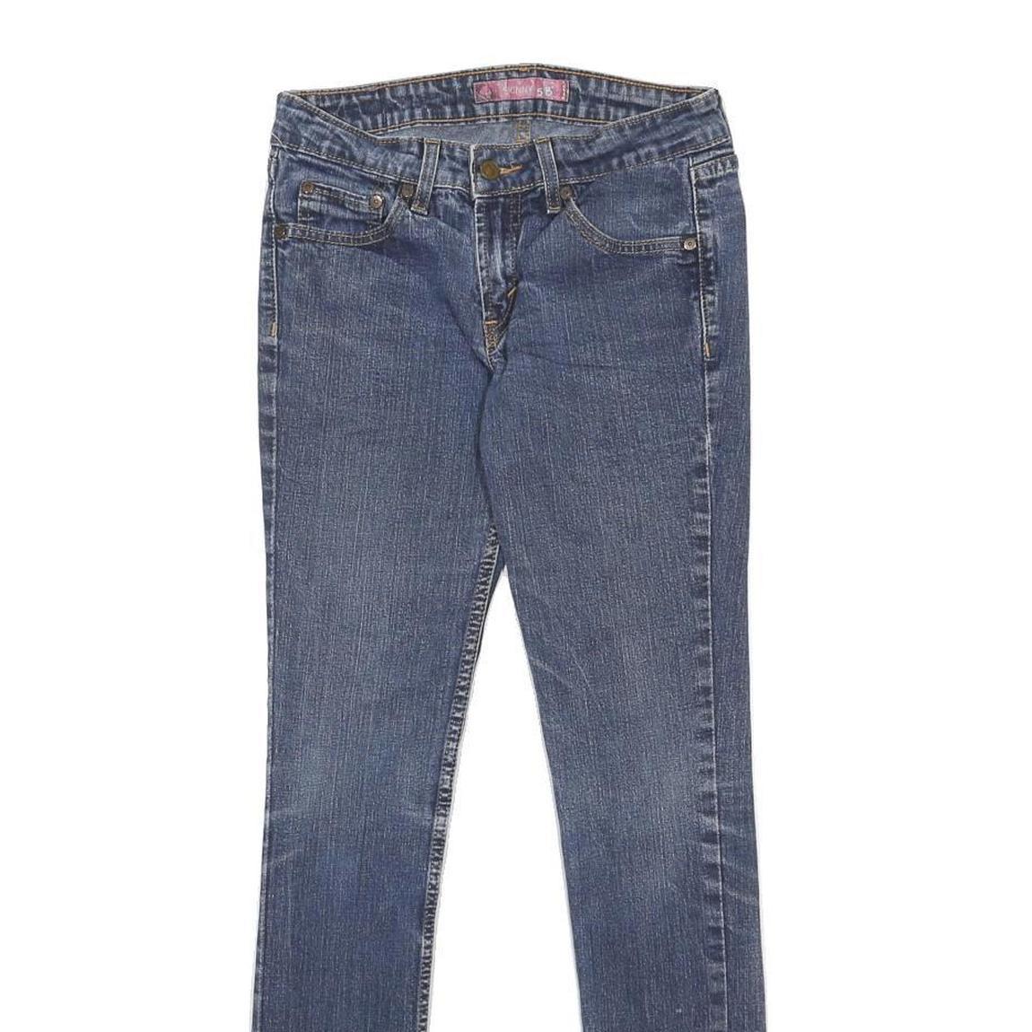 LEVI'S 518 Womens Slim Blue Denim Medium Cotton Blend W26 L30 Skinny Jeans