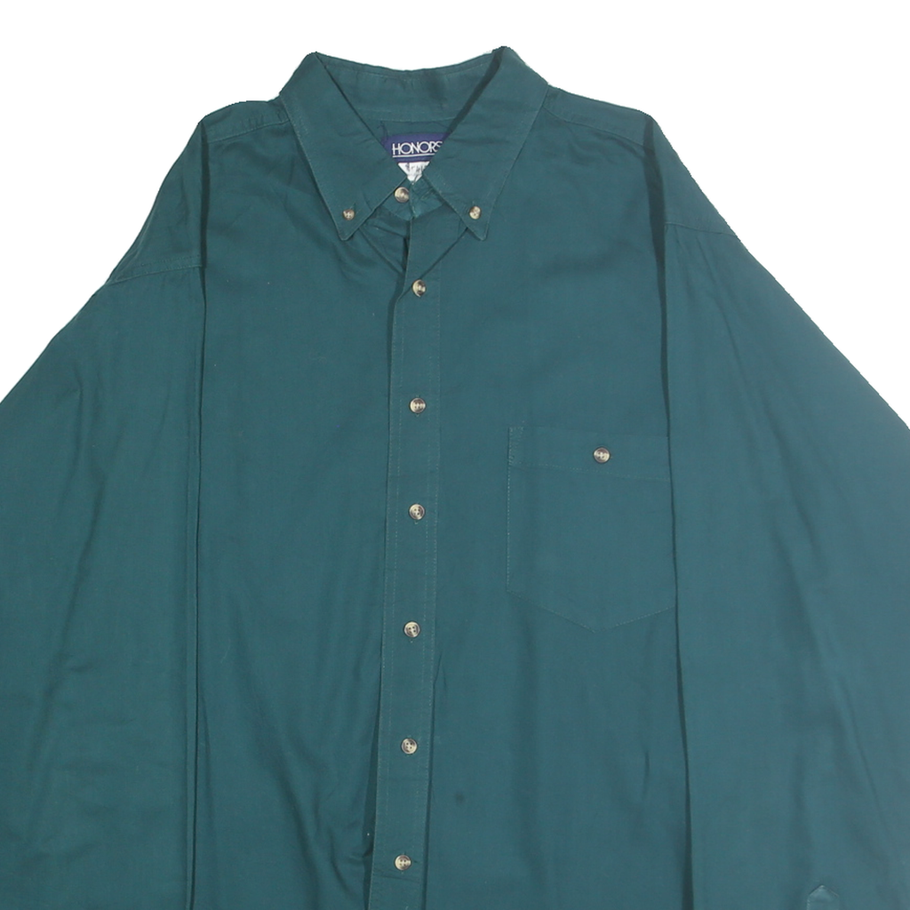 HONORS Mens Blue Button Down Shirt XL Cotton Casual Classic