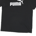 PUMA Mens Black Graphic T-Shirt L Short Sleeve Crew Neck Sports Logo Print