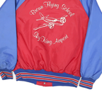 SPORTSWEAR Mens Red & Blue Bomber Jacket L Polyester Blend Plain Button Closure