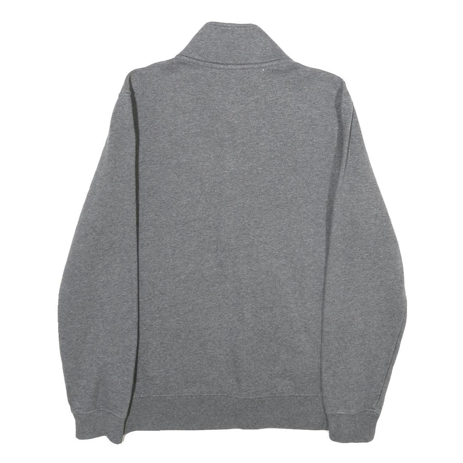 NIKE Mens Grey 1/4 Zip XS Cotton Blend Sweatshirt Pullover Casual Comfort