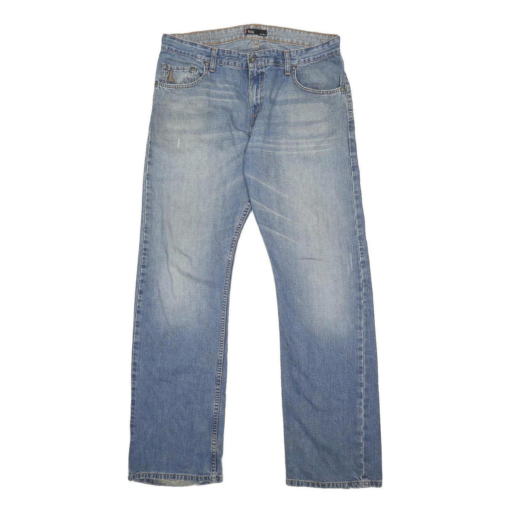 LEVI'S 506 Low Boot Mens Jeans Blue Regular Bootcut Denim Medium W34 L34 Classic