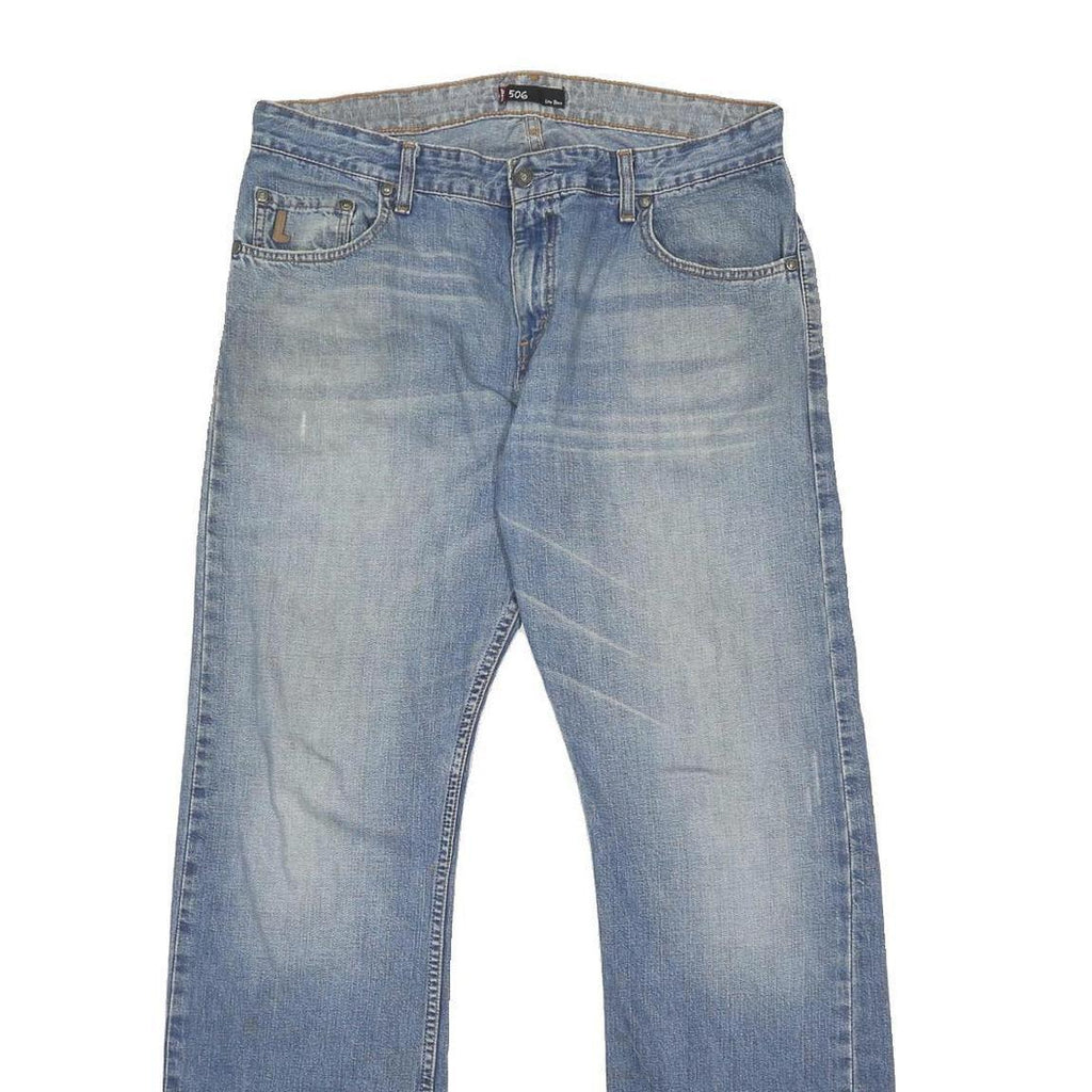 LEVI'S 506 Low Boot Mens Jeans Blue Regular Bootcut Denim Medium W34 L34 Classic