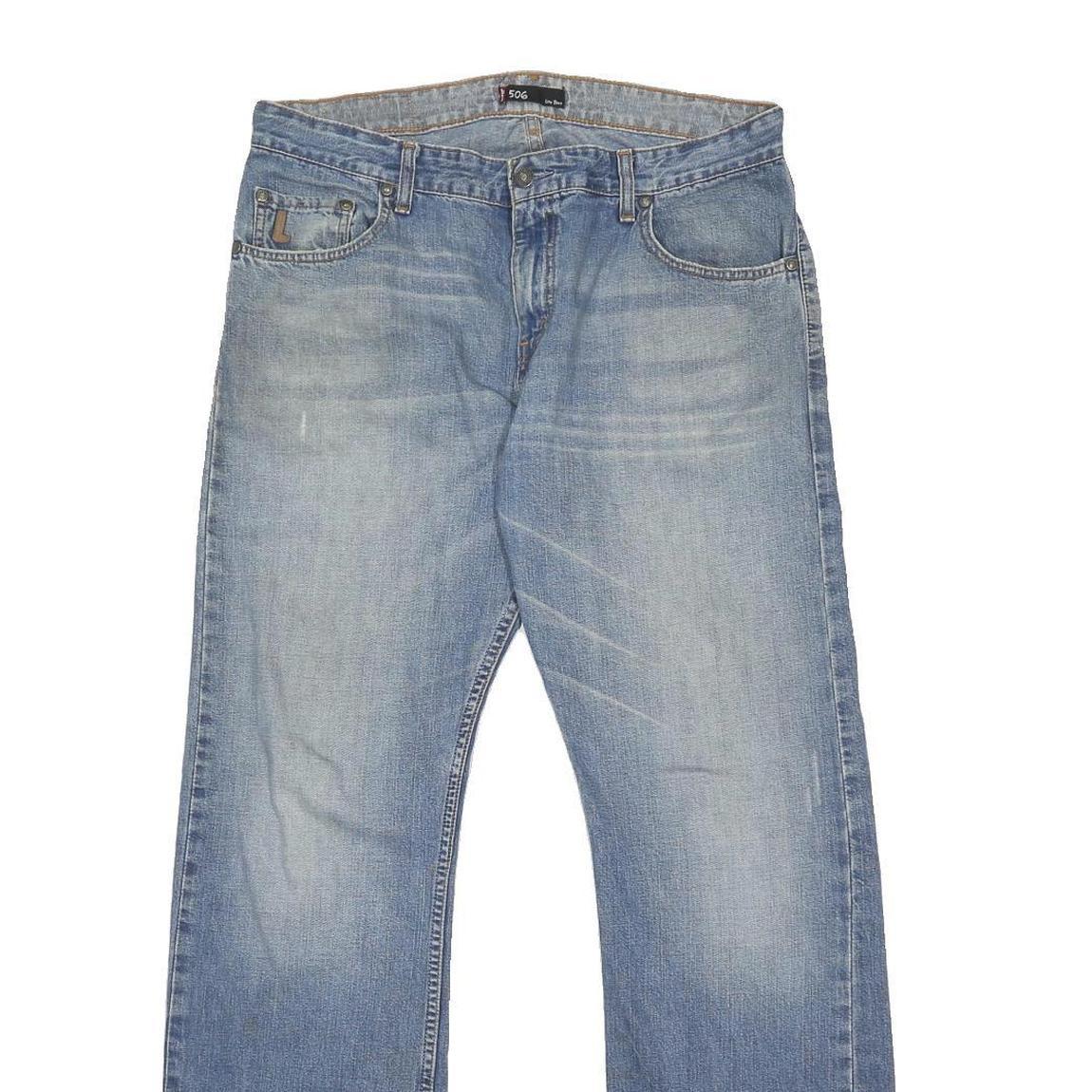 LEVI'S 506 Low Boot Mens Jeans Blue Regular Bootcut Denim Medium W34 L34 Classic