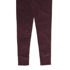 LEVI'S Womens Cotton Blend Burgundy Slim Skinny Trousers W28 L29 Casual