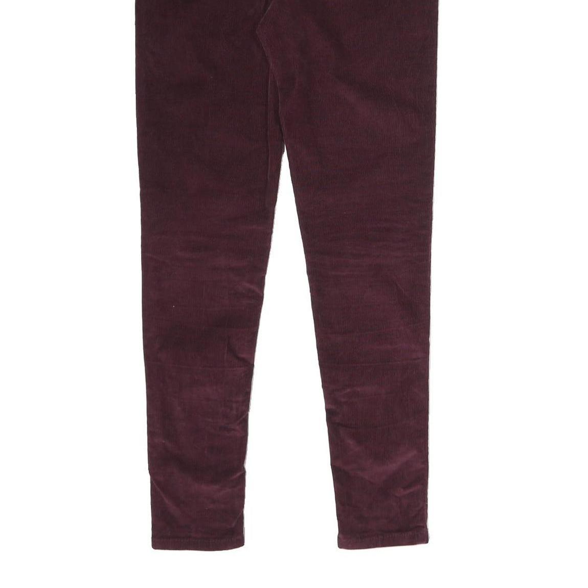 LEVI'S Womens Cotton Blend Burgundy Slim Skinny Trousers W28 L29 Casual