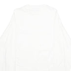 HANES Mens White Cotton Graphic Long Sleeve Crew Neck L Shirt Floral Print