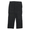 DICKIES Mens Black Relaxed Straight Denim Jeans W32 L28 Workwear Zip Fly