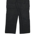 DICKIES Mens Black Relaxed Straight Denim Jeans W32 L28 Workwear Zip Fly