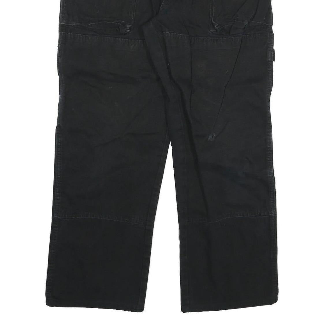 DICKIES Mens Black Relaxed Straight Denim Jeans W32 L28 Workwear Zip Fly