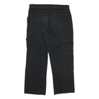 DICKIES Mens Black Relaxed Straight Denim Jeans W32 L28 Workwear Zip Fly
