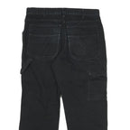 DICKIES Mens Black Relaxed Straight Denim Jeans W32 L28 Workwear Zip Fly