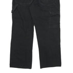 DICKIES Mens Black Relaxed Straight Denim Jeans W32 L28 Workwear Zip Fly