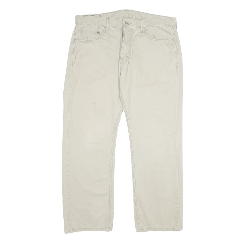 LEVI'S Mens Cotton Beige Loose Straight Trousers W36 L30 Casual Zip Fly