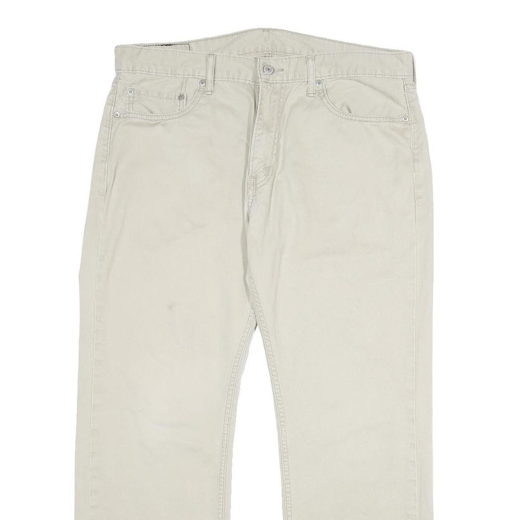 LEVI'S Mens Cotton Beige Loose Straight Trousers W36 L30 Casual Zip Fly