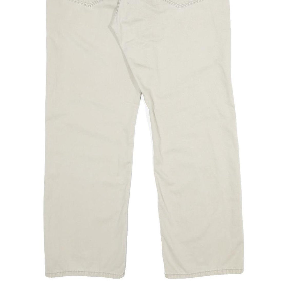 LEVI'S Mens Cotton Beige Loose Straight Trousers W36 L30 Casual Zip Fly