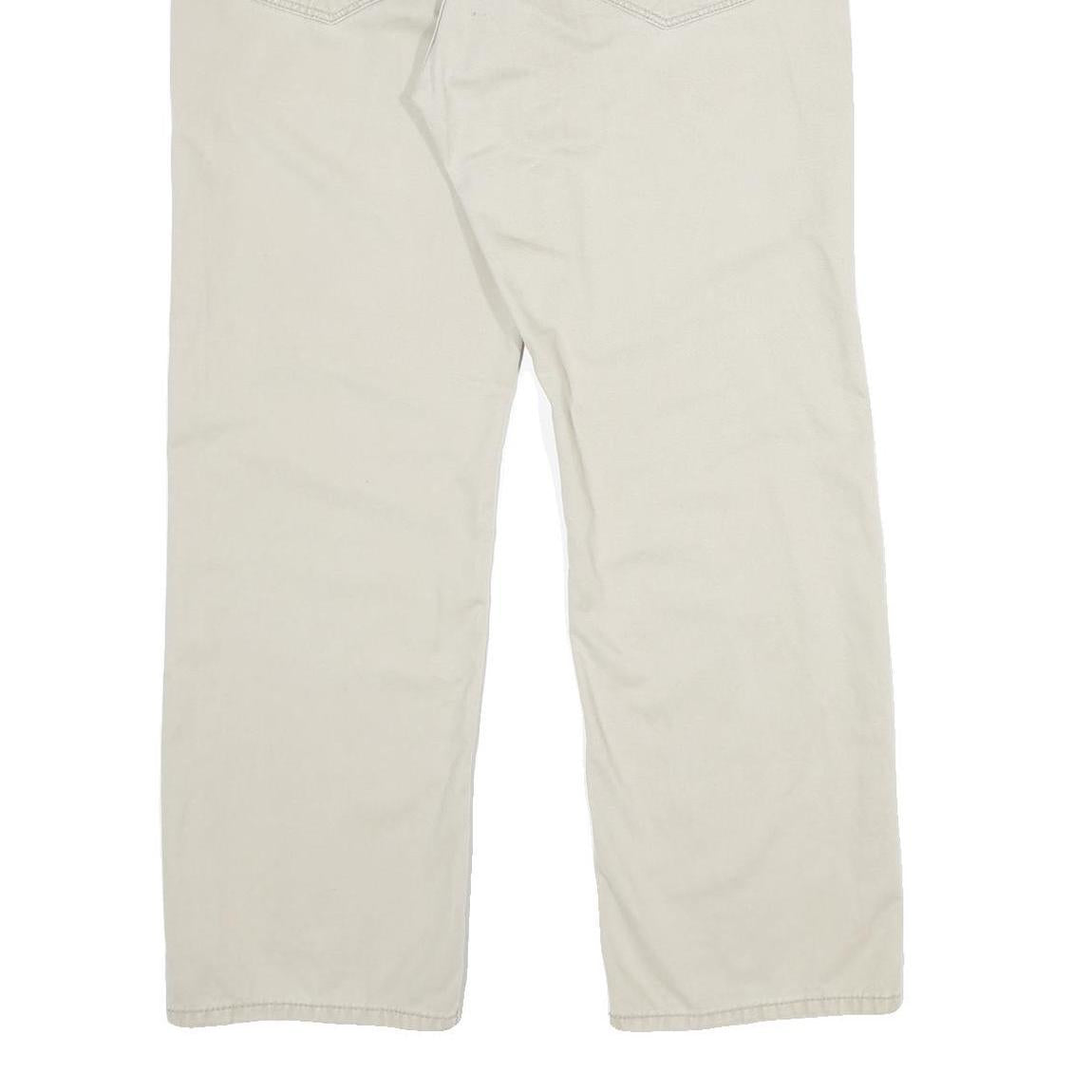 LEVI'S Mens Cotton Beige Loose Straight Trousers W36 L30 Casual Zip Fly