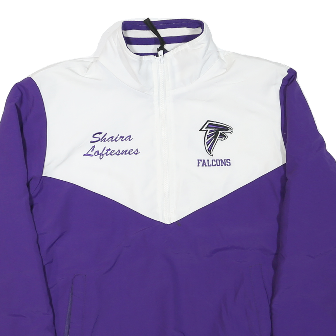 BOATHOUSE Mens Purple & White Falcons Lacrosse Zip Jacket S Polyester Blend