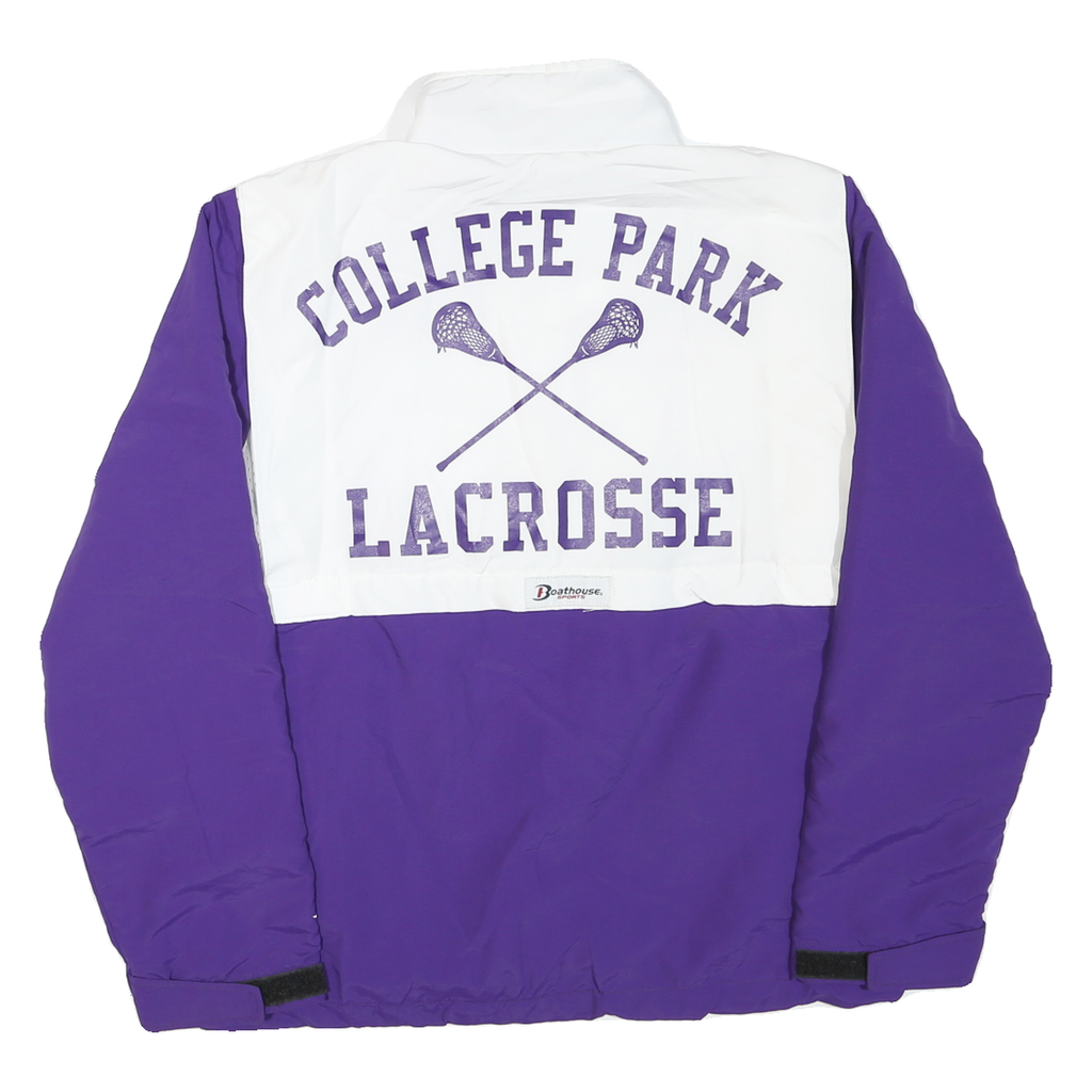 BOATHOUSE Mens Purple & White Falcons Lacrosse Zip Jacket S Polyester Blend